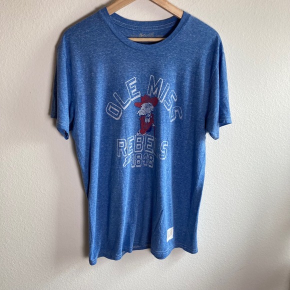 Original Retro Brand Other - Retro Brand T-Shirt Mens Large Blue Ole Miss Rebels Distressed Graphic Tee